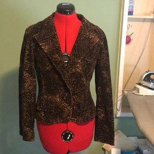 Leopard tweed jacket XL
